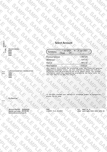 Natwest Bank Statement