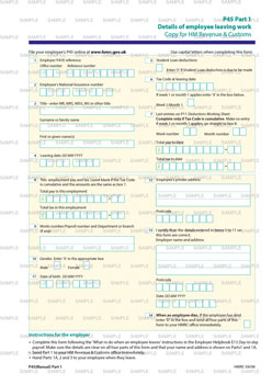 HMRC P45 Part 1