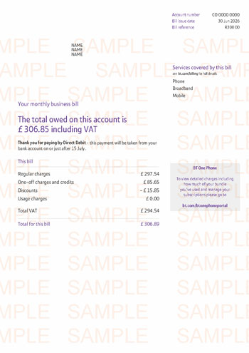 BT Utility Bill